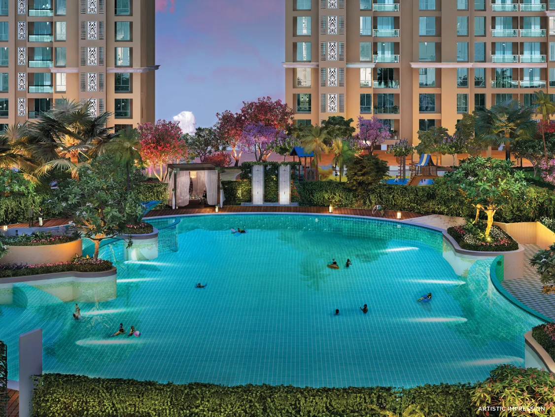 Dosti West County Thane, Dosti West County 2 and 3 BHK apartments, luxury homes in Thane, Dosti Realty township